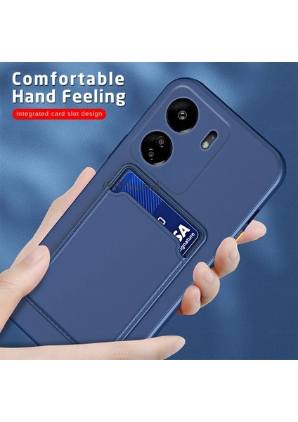 Xiaomi Redmi 13C Kılıf Kamera Korumalı Kartlıklı Cüzdanlı Yumuşak Silikon Kapak Kartvizit Bölmeli fırsatları