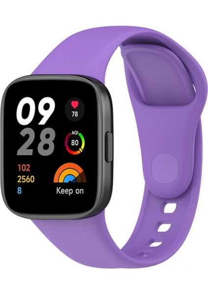 Xiaomi Redmi Watch 3 Klasik Silikon Kordon Renkli Elastik Bileklik Yumuşak Kayış (Active Modele Uymaz)