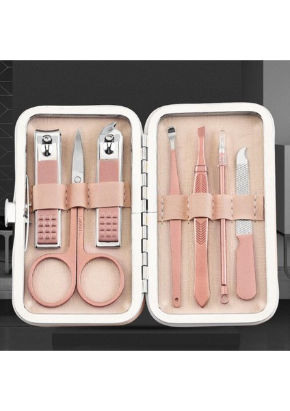7 Adet Yeni Tırnak Makası Seti Taşınabilir Seyahat Paslanmaz Çelik Siyah Pedikür Makas Cımbız Manikür Seti Seti Tırnak Araçları (Yurt Dışından)