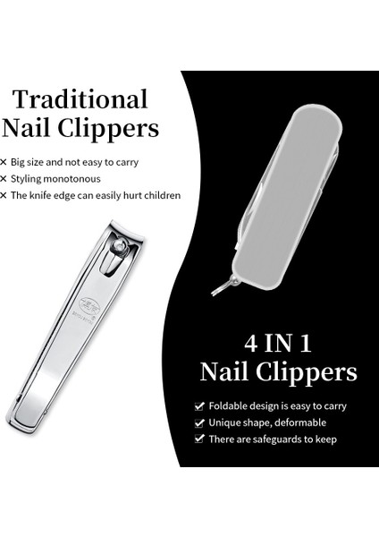 4 In 1 Katlanır Tırnak Makası Makas Bıçak Anahtarlı Manikür Tırnak Kesici Çok Fonksiyonlu Paslanmaz Çelik Tırnak Makası Ayak Tırnağı (Yurt Dışından) fiyatları
