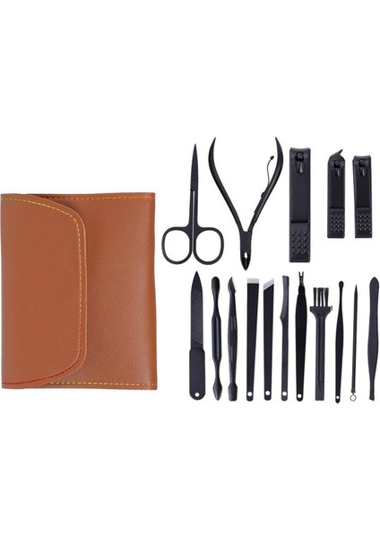 4/5/7/12/16 Adet Tırnak Makası Seti Paslanmaz Çelik Ev Tırnak Makası Pedikür Tırnak Makası Çantası Güzellik Manikür Dosya Aracı (Yurt Dışından)