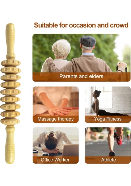 Kas Rulo Sopa Sporcular Için Manuel Ahşap Fasya Masaj Silindiri Tetik Noktaları Vücut Şekillendirici Kas Göbek Rölyef Aracı (Yurt Dışından) fiyatları