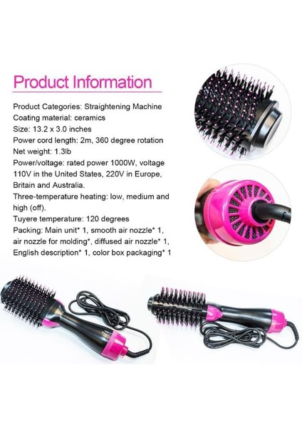 2'si 1 Arada Tek Adımlı Saç Kurutma Makinesi ve Hacimlendirici Sıcak Saç Fırçası, Saç Kurutma Makinesi Fırçası, Saç Düzleştirici ve Kıvırıcı (Yurt Dışından) fırsatları