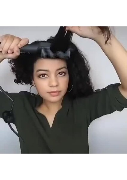 Kadınlar Için 2'li Şık Elektrikli Saç Düzleştirme Fırçası Paketi - 39 Saniyede Hızlı Isıtma, 5 Ayar, Otomatik Kapanma (Yurt Dışından)