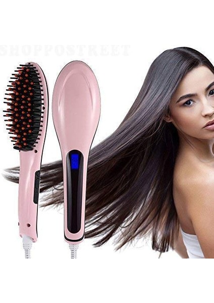 Marka Seçimi HQT-906 Sıcaklık Kontrollü Hızlı Saç Düzleştirici Fırçası (Yurt Dışından) indirimleri