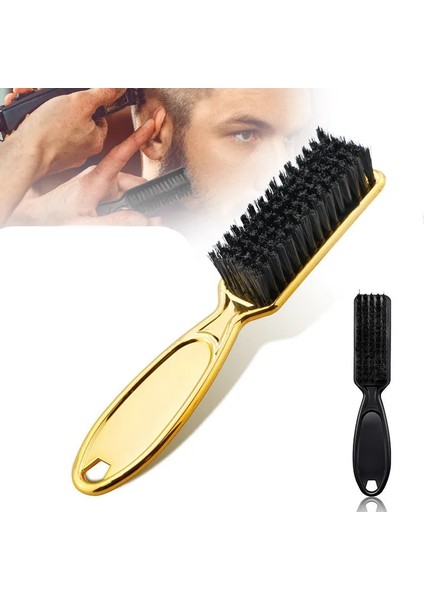 1 Adet Retro Altın Plastik Saplı Kuaförlük Yumuşak Saç Temizleme Fırçası Berber Boyun Silgi Kırık Saç Kaldır Tarak Saç Tarak Fırçası (Yurt Dışından)