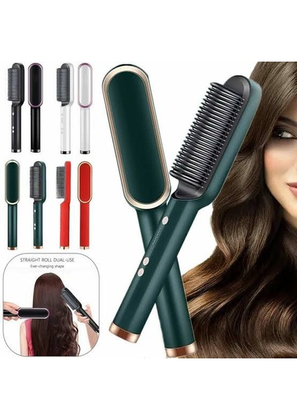 Erkekler ve Kadınlar Için 5 Sıcaklık 20S Isıtmalı Orijinal Saç Düzleştirici Fırça Düzleştirme Tarağı (Yurt Dışından) modelleri