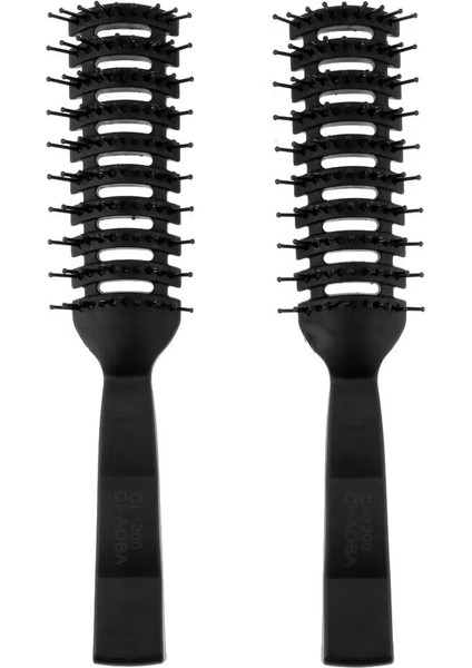 2x Çok Işlevli Saç Fırçası, Masaj Fırçası, Bukleleri Düzleştirmek Için Şekillendirme Fırçası (Yurt Dışından)