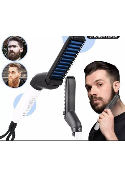 Erkekler Için Sakal Düzleştirici Çok Fonksiyonlu Elektrikli Iyonik Sakal Düzleştirici Saç Stili (Yurt Dışından) fiyatları
