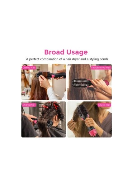 Kızlar / Kadın Için Hızlı Saç 3'ü 1 Arada Düzleştirici Kurutucu Tarak Fırçası Saç Düzleştirme Tarağı ile Hızlı Saç Kurutma Makinesi (Yurt Dışından) modelleri