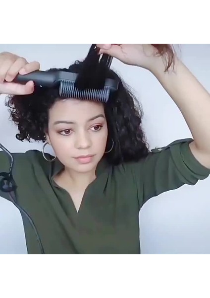 Kızlar Için Saç Düzleştirici Fırçası Anti Haşlanma Düzleştirme Fırçası 39 Ikinci Hızlı Isı 5 Isı Seviyesi Saç Düzleştirici Tarak (Yurt Dışından)