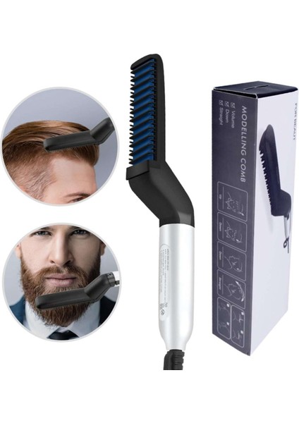 Saç ve Sakal Düzleştirici Fırçası - Çok Fonksiyonlu Saç Tarağı (Yurt Dışından)
