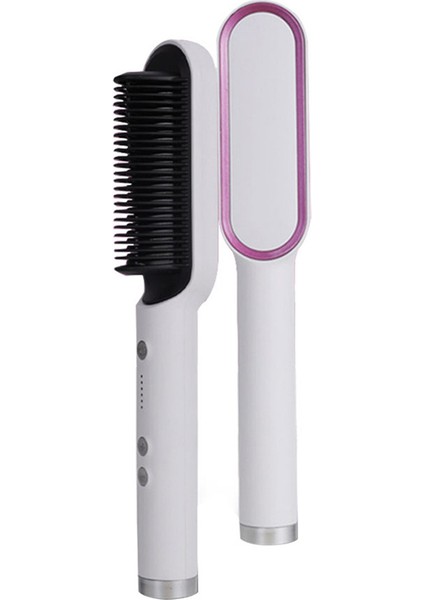 909 Brush Saç Düzleştirici ile Şık ve Şık Saçlar Elde Edin: Ayarlanabilir Sıcaklık (130°C Ila 200°C) ile Tarak Stili Saç Şekillendirme Aracı - Kızlar Için OG28 ile Tanışın (Yurt Dışından) indirimleri