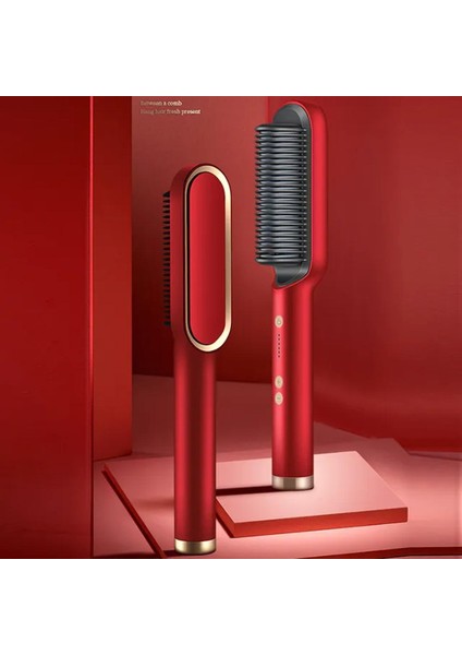 Kızlar Için Saç Düzleştirici Fırçası Elektrikli Isıtma Tarak Anti-Haşlanma Saç Düzleştirme Fırçası (Yurt Dışından)