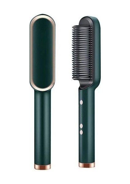 Elektrikli Saç Düzleştirici Fırçası Negatif Iyonlar Saçlara Zarar Vermez 5 Dişli Sıcaklık Termostatik Ptc Isıtma Elektrikli Saç Fırçası (Yurt Dışından)