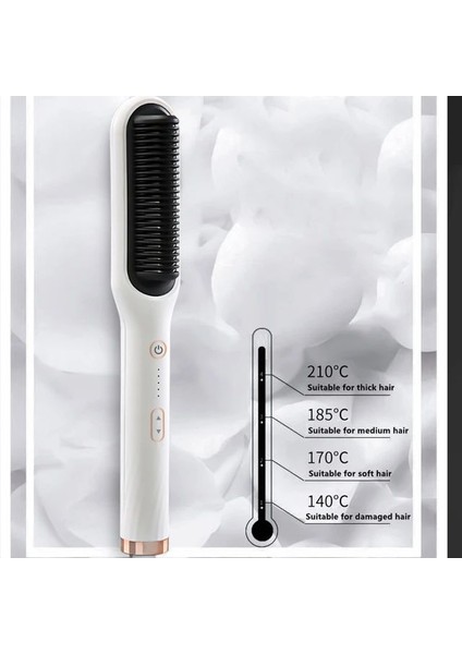Elektrikli Saç Düzleştirici Fırçası Negatif Iyonlar Saçlara Zarar Vermez 5 Dişli Sıcaklık Termostatik Ptc Isıtma Elektrikli Saç Fırçası (Yurt Dışından) fiyatları