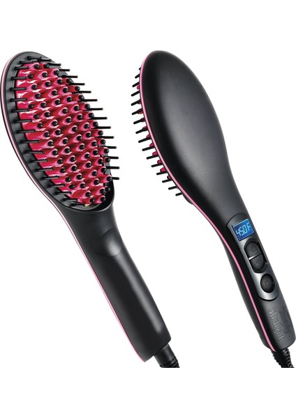 Simply Straight Seramik Saç Düzleştirme Fırçası, Siyah/pembe Japonya Için Üretilmiştir (Yurt Dışından) fiyatları