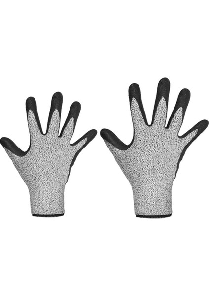Çift Seviye 5 Kesilmeye Dirençli Gs 3D Konfor Streç Kalıp, Dayanıklı Kavrama Köpük Nitril, Fda Gıda Teması Geçer, Smart Touch, Ince Makinede Yıkanabilir, Gri 1 Çift (L&xl) (Yurt Dışından)