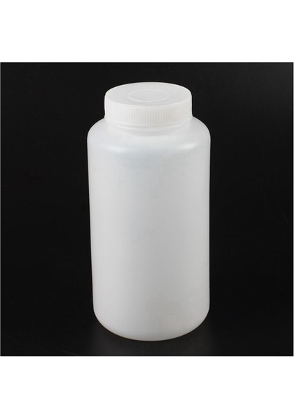 2x 1000ML Şeffaf Beyaz Lab Çift Kapaklı Sızdırmaz Plastik Geniş Ağızlı Şişe (Yurt Dışından)