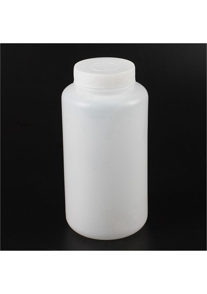 2x 1000ML Şeffaf Beyaz Lab Çift Kapaklı Sızdırmaz Plastik Geniş Ağızlı Şişe (Yurt Dışından)