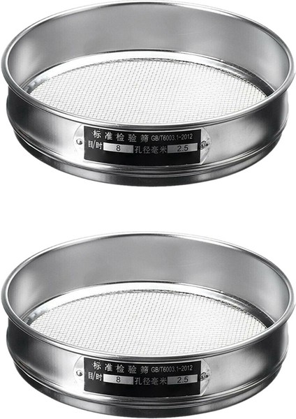 2x Ağır Hizmet Tipi Bahçe Bilmece Elek Örgü Toprak Eleme Kompost Tohum Tepsisi Bahçe Alet-8 (2.5mm) (Yurt Dışından)