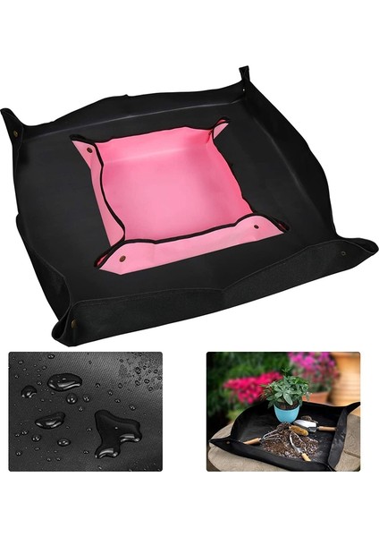 Bahçe Matı-1 x Siyah Toprak Değiştirme Pedi(70 x 70CM) 1 x Pembe Toprak Değiştirme Pedi(50 x 50CM)-… (Yurt Dışından)