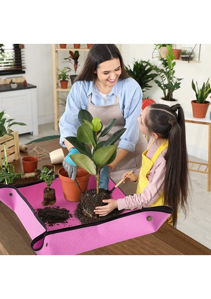 Bahçe Matı-1 x Siyah Toprak Değiştirme Pedi(70 x 70CM) 1 x Pembe Toprak Değiştirme Pedi(50 x 50CM)-… (Yurt Dışından)