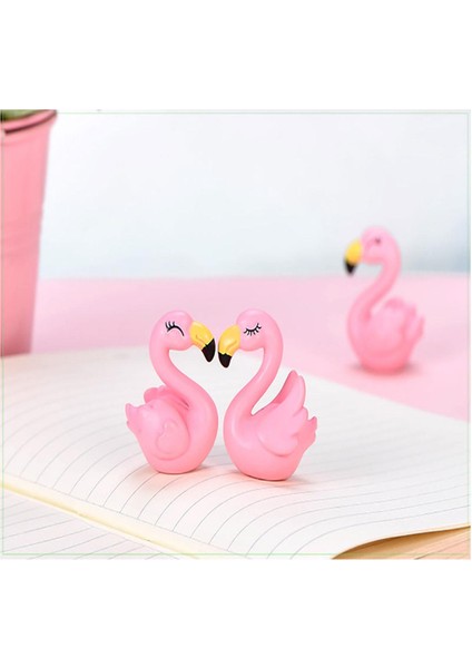 1 Çift Reçine Flamingo Minyatür Manzara Bonsai Etli Dekorasyon Bahçe Hediye Güneş Işığı Süper Mağaza (Yurt Dışından)