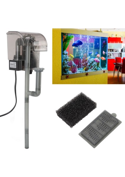 Şelale Akvaryum Filtre Tankı, Akvaryum Için Akış Kontrol Vanası ile Ultra Sessiz Balık Tankı Pompası (Yurt Dışından)