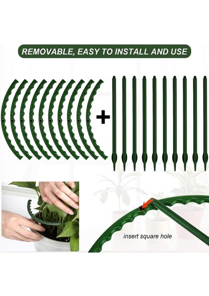 Bahçe Tesisi Destek Kafesi Çiçek Standı Tutucu Plastik Yarı Daire Bonsai Aracı Karşılaşma (Yurt Dışından)