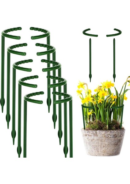 Bahçe Tesisi Destek Kafesi Çiçek Standı Tutucu Plastik Yarı Daire Bonsai Aracı Karşılaşma (Yurt Dışından)