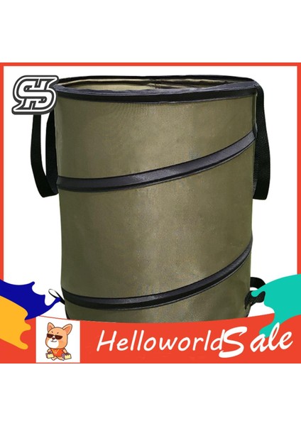 Helloworld Bahçe Çöp Torbası Yerden Tasarruf Sağlayan Bahçe Atık Torbası - Yeniden Kullanılabilir Açılır Bahçe Çantası (Yurt Dışından)