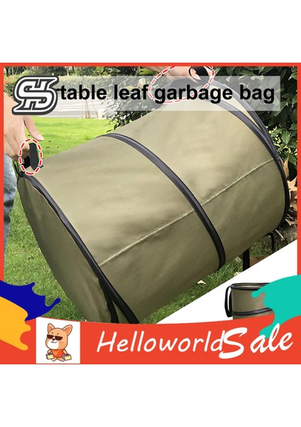 Helloworld Bahçe Çöp Torbası Yerden Tasarruf Sağlayan Bahçe Atık Torbası - Yeniden Kullanılabilir Açılır Bahçe Çantası (Yurt Dışından)