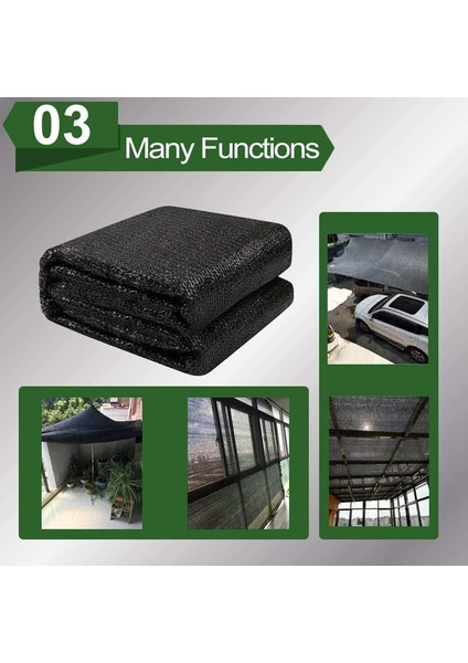 %70 Güneş Kremi Gölge Bezi Net Siyah - Bitki Örtüsü Için 10X12 Ft Tarp (Yurt Dışından)