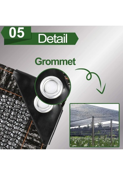 %70 Güneş Kremi Gölge Bezi Net Siyah - Bitki Örtüsü Için 10X12 Ft Tarp (Yurt Dışından)