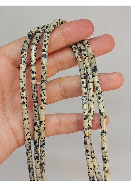 Jasper Taşı Silindir Kesim 4X12.5MM Dizi (49366)