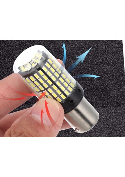 2 Adet 144 Led Çakarlı Stop ampulü 1016 Çift Duy Beyaz indirimleri