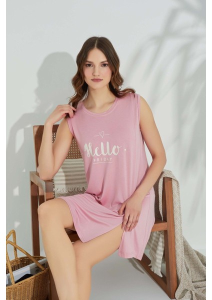 Kadın Bisiklet Yaka Viskon Yırtmaç Detaylı Mini Gecelik Elbise fiyatları