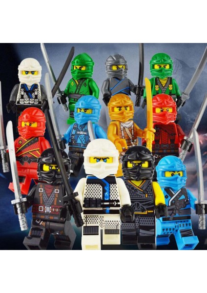 12 Adet Yapı Taşları Oyuncaklar Küçük Parçacık Dıy Ninjago Doll (Yurt Dışından)