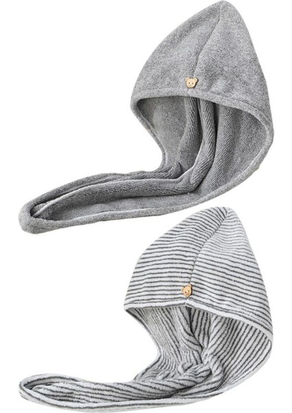 Ekstra Uzun Saçlar Için Büküm Mikrofiber Kadınlar ve Erkekler Için Banyo Havlusu Sarma Kıvırcık Uzun Kalın Kurutma Için Hızlı Kuru Türban (Yurt Dışından)