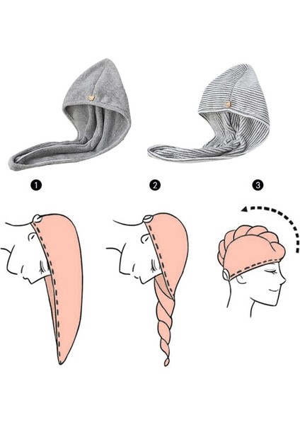 Ekstra Uzun Saçlar Için Büküm Mikrofiber Kadınlar ve Erkekler Için Banyo Havlusu Sarma Kıvırcık Uzun Kalın Kurutma Için Hızlı Kuru Türban (Yurt Dışından) indirimleri