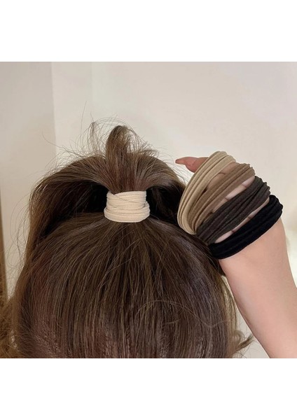 10 Adet/torba Kadınlar Yüksek Elastik Dikişsiz Saç Halat Dayanıklı Kızlar Hiçbir Kırışık At Kuyruğu Tutucu Lastik Bant Saç Aksesuarları (Yurt Dışından)