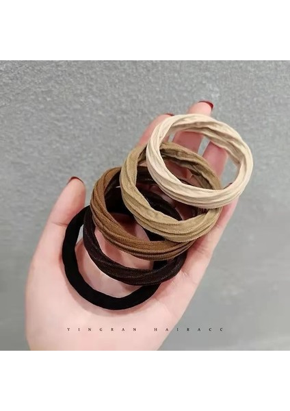 10 Adet/torba Kadınlar Yüksek Elastik Dikişsiz Saç Halat Dayanıklı Kızlar Hiçbir Kırışık At Kuyruğu Tutucu Lastik Bant Saç Aksesuarları (Yurt Dışından)