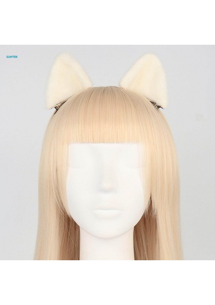 Cosplay Peluş Kedi Kulak Saç Klipleri Dekorasyon Anime Hayvan Kafa Bandı Yavru Kulaklar Tokalarım Parti Cadılar Bayramı Giydirme Için Firkete Kadın Çocuk, Beyaz (Yurt Dışından)