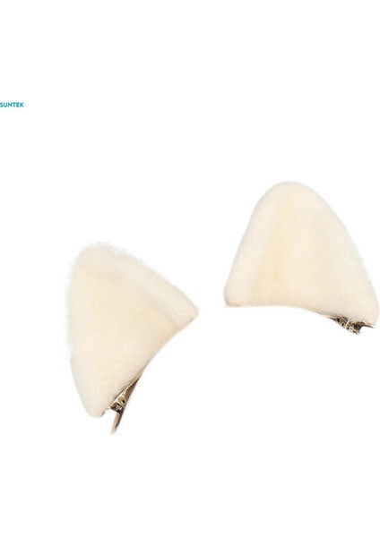 Cosplay Peluş Kedi Kulak Saç Klipleri Dekorasyon Anime Hayvan Kafa Bandı Yavru Kulaklar Tokalarım Parti Cadılar Bayramı Giydirme Için Firkete Kadın Çocuk, Beyaz (Yurt Dışından) modelleri