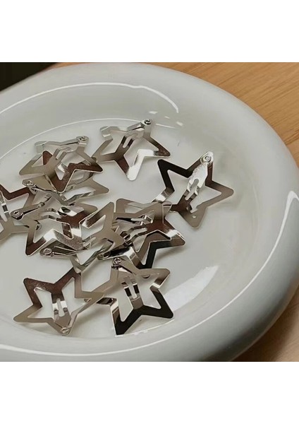 2/10 Adet Gümüş Yıldız Bb Tokalar Kızlar Y2K Sevimli Yıldız Tokalarım Kadınlar Basit Basmalı Klips Metal Headdress Takı Saç Aksesuarları (Yurt Dışından) fırsatları