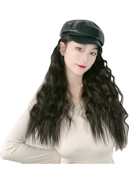 Yüksek Sıcaklık Fiber Peruk Kadın Mısır Bigudi Uzun Saç Şapka Ilkbahar ve Yaz Bir Uzun Kıvırcık Saç Tam Kafa Peruk (Yurt Dışından) indirimleri