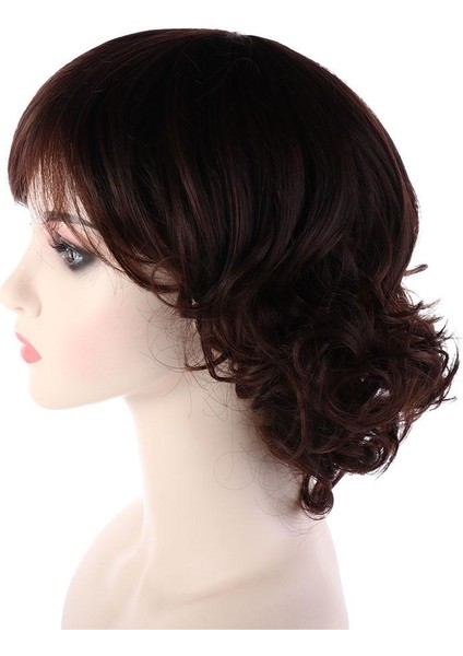 Parti Nefes Alabilen Kalın Saç Uzatma Kabarık Isıya Dayanıklı Fiber Doğal Saç Aksesuarları Kadın Kısa Kahverengi Dalgalı Peruk Sentetik Peruk Kadın Bob Saç Bayanlar Kıvırcık Peruk (Yurt Dışından) fiyatları