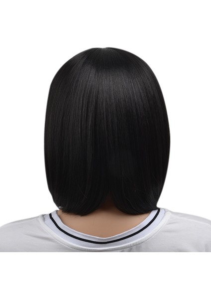 Doğal Kısa Düz Bob Peruk Sentetik Saç Kadınlar Için 40 cm Isıya Dayanıklı Kadın Saç Patlama ile Mapof Güzellik Kısa Qi Liu Saç Peruk (Yurt Dışından) fiyatları