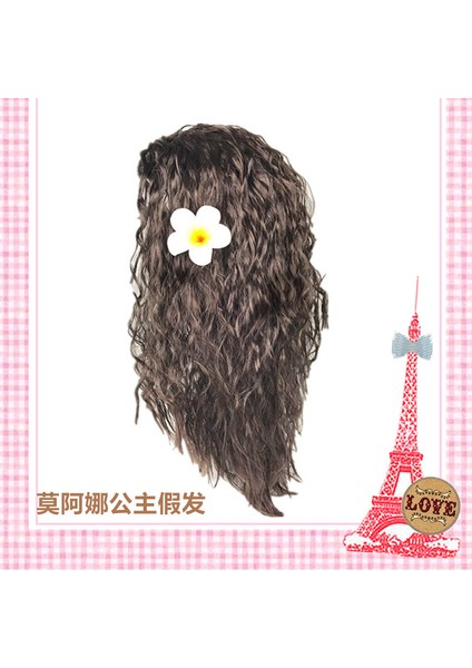 Moana Prenses Moana Peruk Moana Büyük Dalga Uzun Kıvırcık Saç Cosplay Anime Peruk (Yurt Dışından)